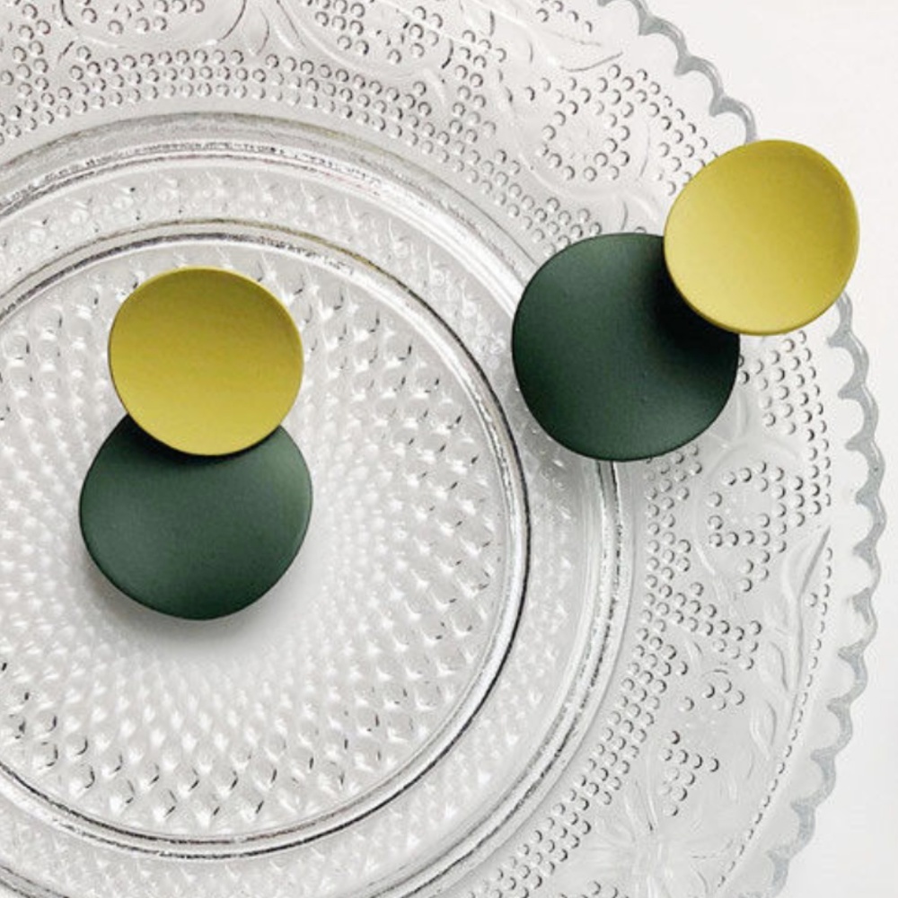 💖NEW 💖Unique Alloy Matte Disc Dangle Earrings